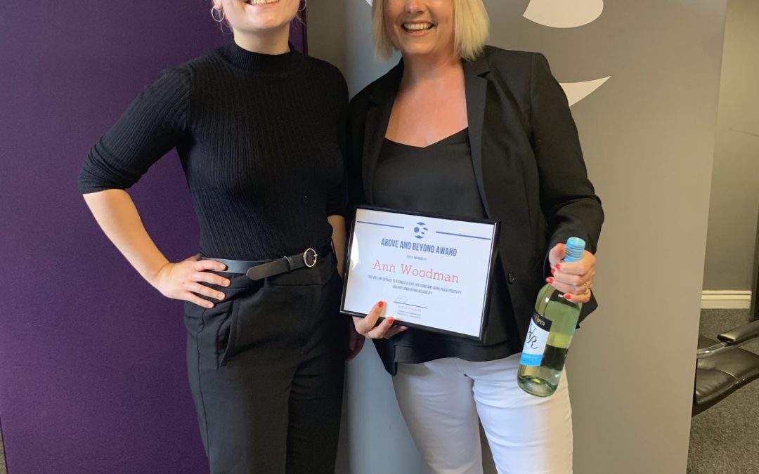 Above and Beyond Award June 2019